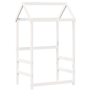 vidaXL Techo de cama infantil madera maciza blanco 118x70x176,5 cm