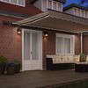 vidaXL Toldo Retr&aacute;ctil con luces de tiras LED Beige 500 x 300 cm tela