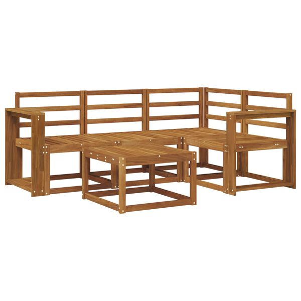 vidaXL Conjunto de sof&aacute;s de exterior 5 pcs Natural