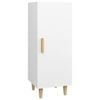 vidaXL Aparador de madera contrachapada blanco 34,5x34x90 cm