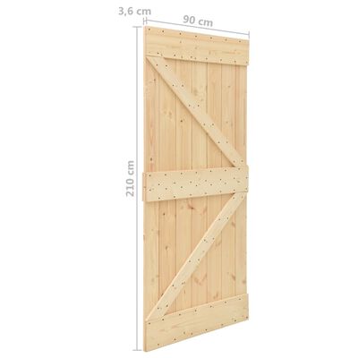 luego Jarra bandeja vidaXL Puerta corredera con herrajes madera maciza de pino 90x210 cm |  vidaXL.es
