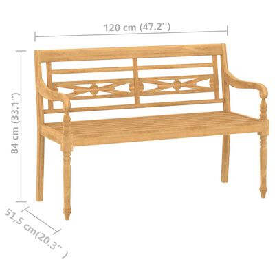 vidaXL Set de muebles de jardín 4 pzas y cojines madera maciza de teca