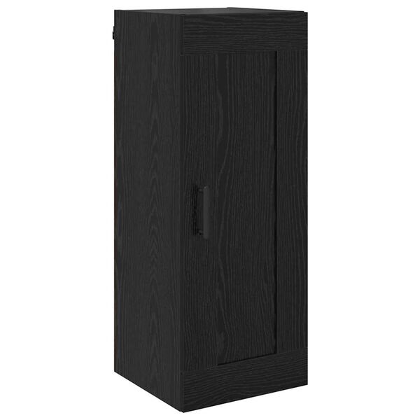 vidaXL Armario de pared Roble Negro 34,5 x 34 x 90 cm