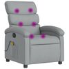 vidaXL Sill&oacute;n reclinable de masaje con tela gris claro