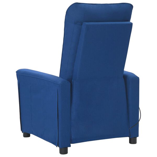 vidaXL Sillón de masaje de tela azul