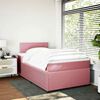 vidaXL Cama box spring con colch&oacute;n terciopelo rosa 120x200 cm