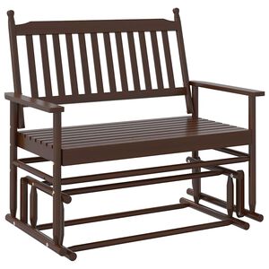 vidaXL Banco deslizante madera maciza de &aacute;lamo marr&oacute;n 118x70x104,5 cm