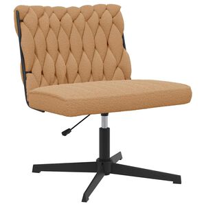 vidaXL Silla de oficina giratoria tejido imitaci&oacute;n lana rizada beige