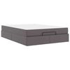 vidaXL Estructura de cama con colch&oacute;n Otro 2 pcs Gris PVC