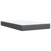 vidaXL Cama box spring con colch&oacute;n tela gris oscuro 120x200 cm