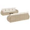vidaXL Set de sof&aacute;s de jard&iacute;n 9 pzas con cojines rat&aacute;n sint&eacute;tico beige