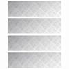 vidaXL Pelda&ntilde;o 4 uds. 70 x 20 cm Plateado Aluminio Rectangular