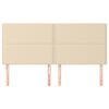 vidaXL Cabecero de cama de tela color crema 180x5x118/128 cm