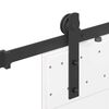 vidaXL Kit de herrajes para puertas correderas acero negro 152 cm