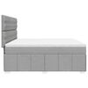 vidaXL Cama box spring con colch&oacute;n tela gris claro 180x200 cm