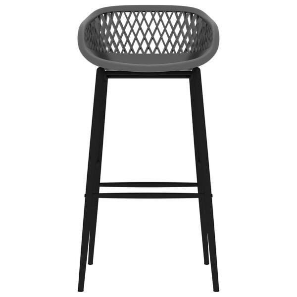 vidaXL Taburetes de cocina 4 unidades gris