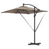 vidaXL Parasol de cantilever tipo pl&aacute;tano Taup&eacute; 249 x 249 x 250 cm