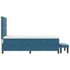 vidaXL Cama tipo Box Spring Azul oscuro 90 x 190 cm Terciopelo
