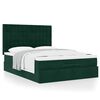 vidaXL Estructura de cama otomana colchones terciopelo verde oscuro