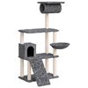 vidaXL Rascador para gatos con postes de sisal gris oscuro 131 cm