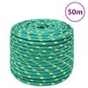 vidaXL Cuerda de barco polipropileno verde 14 mm 50 m