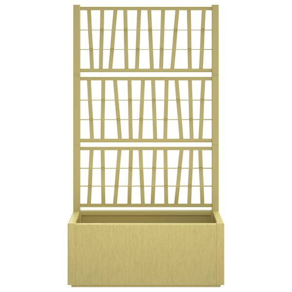 vidaXL Maceta de jard&iacute;n con enrejado Verde 80 x 36 x 140 cm PP