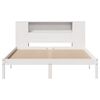 vidaXL Cama con estantería sin colchón madera maciza blanca 140x200 cm