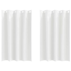 vidaXL Cortinas Opacas con Anillas 2 uds. Blanco Puro 175 x 140 cm