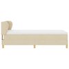 vidaXL Cama tipo Box Spring con colch&oacute;n Crema 90 x 190 cm tela