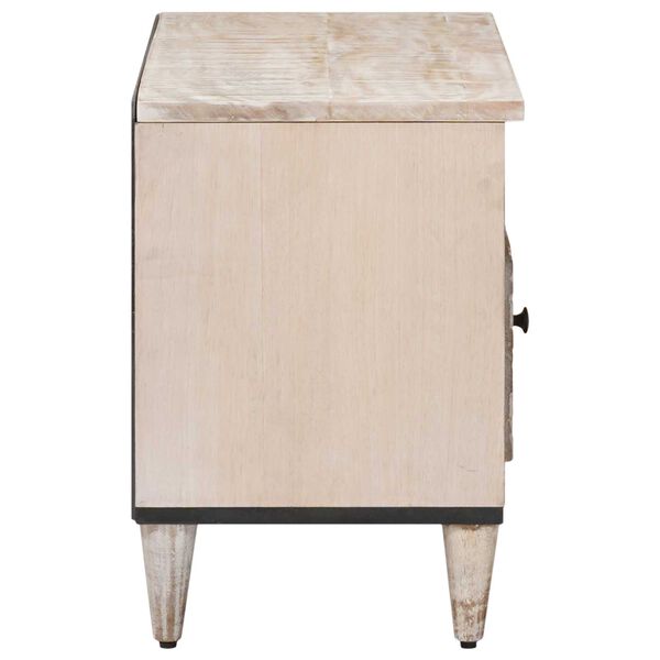 vidaXL Mueble de TV con caj&oacute;n 80 x 33,5 x 46 cm Madera de mango maciza