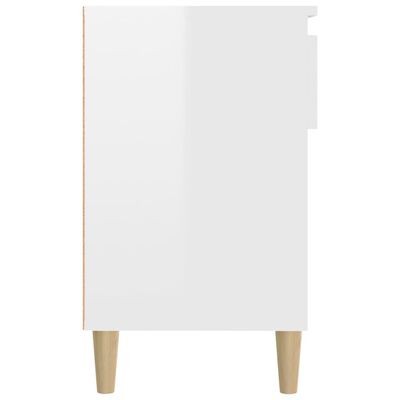 vidaXL Mueble zapatero madera contrachapada blanco brillo 102x36x60 cm