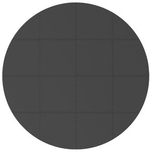 vidaXL Tapete para piscina 16 uds. &Oslash; 235 cm Redondo Espuma EVA Negro