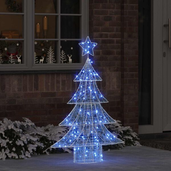 vidaXL &Aacute;rbol de Navidad con 100 LED Azul 122 cm Acr&iacute;lico
