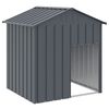 vidaXL Caseta perros con tejado acero galvanizado gris 117x103x123cm