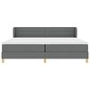vidaXL Cama tipo Box Spring con colch&oacute;n Gris oscuro 200 x 200 cm tela