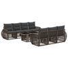 vidaXL Conjunto de sof&aacute;s de jard&iacute;n 8 uds. Gris y Gris Oscuro