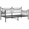 vidaXL Estructura de cama de d&iacute;a Negro 107 x 203 cm Acero