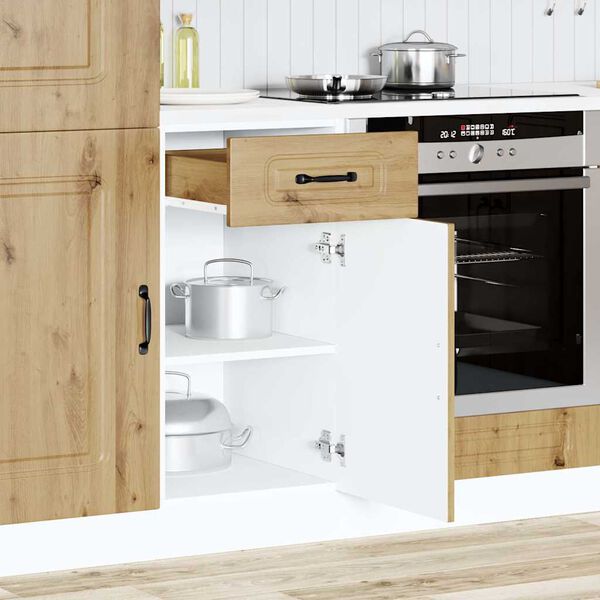 vidaXL Mueble bajo de cocina Kalmar roble artesanal madera ingenier&iacute;a