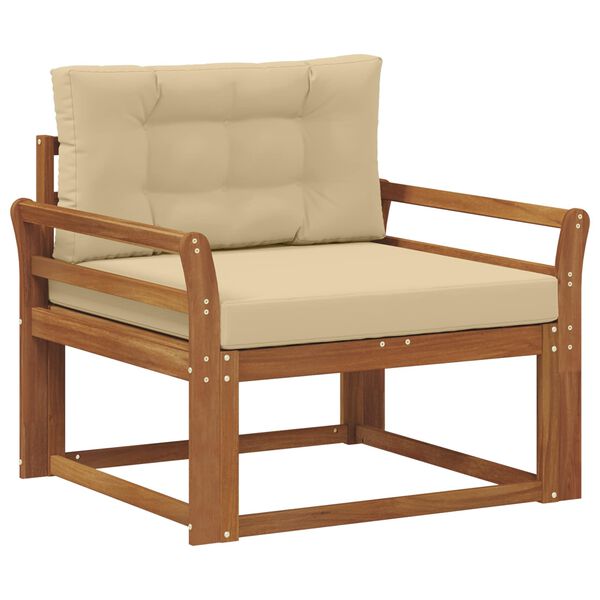 vidaXL Sof&aacute; intermedio de exterior Madera de Acacia S&oacute;lida Natural