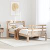 vidaXL Estructura de cama con cabecero madera maciza pino 75x190 cm