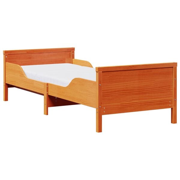 vidaXL Estructura de cama Marr&oacute;n 80 x 200 cm Madera de pino macizo