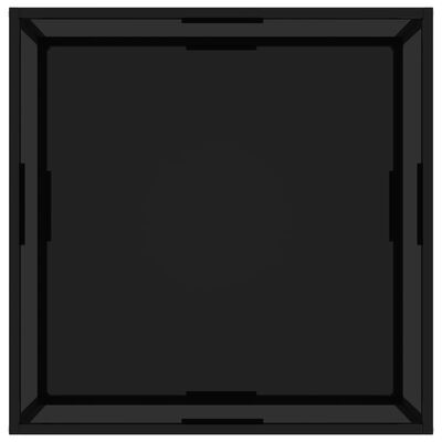 vidaXL Mesa de centro vidrio templado negro 80x80x35 cm