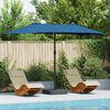 vidaXL Parasol de jardín Azul 385 x 209 x 244 cm tela