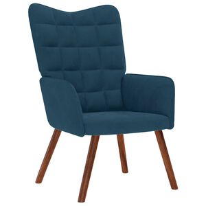 vidaXL Sill&oacute;n de relax de terciopelo azul