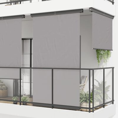 vidaXL Toldo lateral de balcón gris 145x250 cm