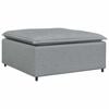 vidaXL Sof&aacute; modular con reposapi&eacute;s, gris claro, 100 x 100 x 48 cm