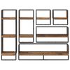 vidaXL Conjunto de estantes de pared con estante 6 pcs Madera Vieja