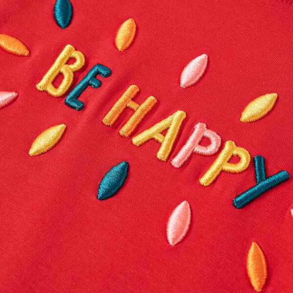 Camiseta infantil de manga larga rojo 116