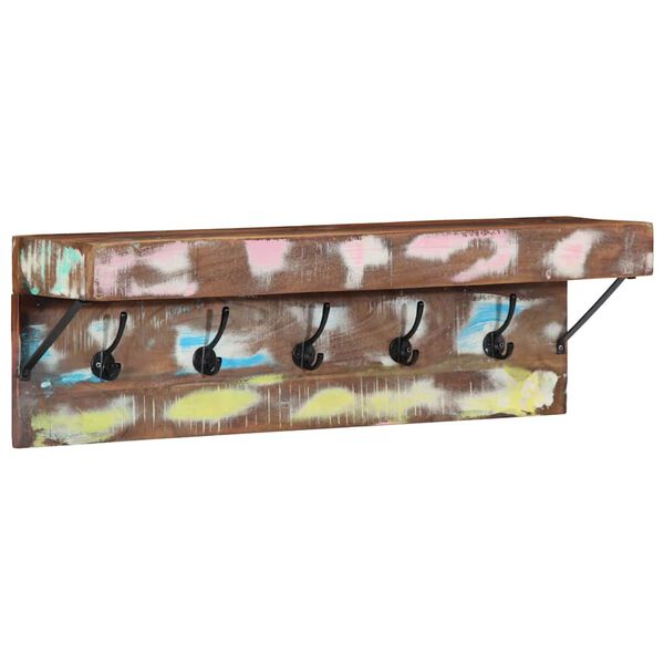 vidaXL Perchero Marr&oacute;n 73 x 19 x 23 cm Madera maciza recuperada