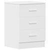 vidaXL Mesitas de noche 2 uds madera contrachapada blanco 38x35x56 cm